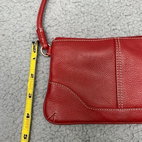 Ili New York Convertible Hobo Wristlet- Red Leather, 6.5" x 4" - Picture 9 of 9